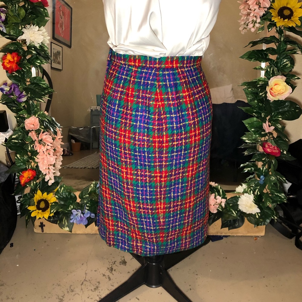 Super cute plaid skirt/jacket suit